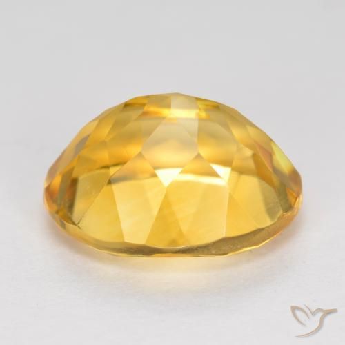Citrino Dorado medio natural de 3.59 ct, Ovalada, VVS-VS