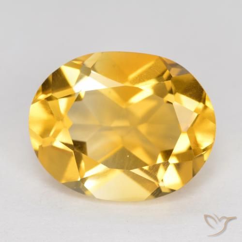 3.44ct Natural Dorado claro Citrino, Ovalada, VVS-VS