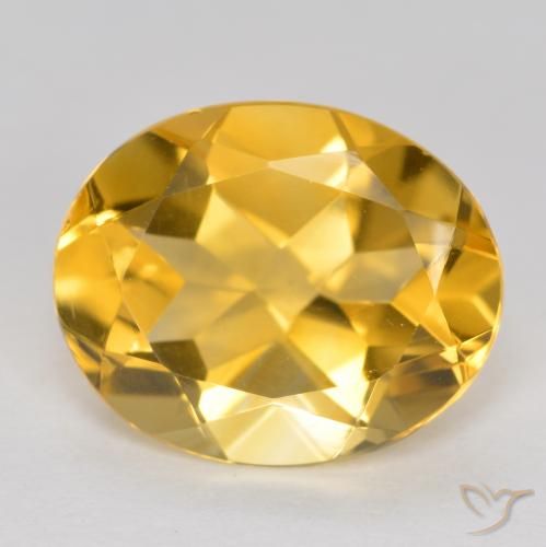 3.14ct Natural Naranja dorado intenso Citrino, Ovalada, VVS-VS