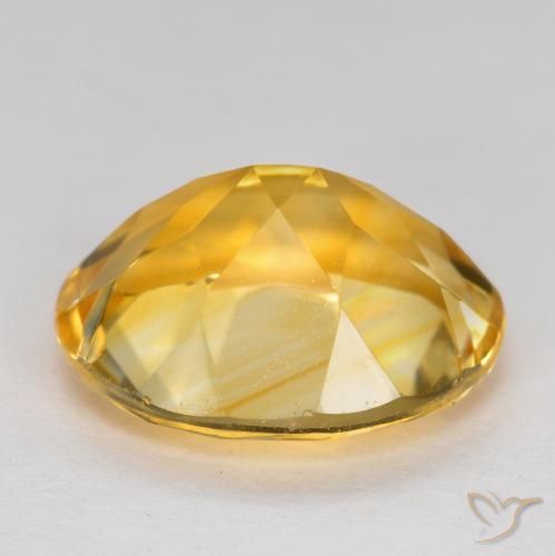 Citrino Naranja dorado intenso natural de 3.14 ct, Ovalada, VVS-VS