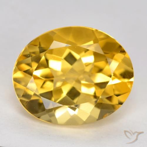 3.43ct Natural Dorado oscuro medio Citrino, Ovalada, VVS-VS