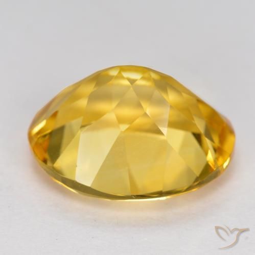 Citrino Dorado oscuro medio natural de 3.43 ct, Ovalada, VVS-VS