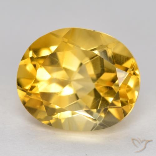 3.66ct Natural Dorado medio Citrino, Ovalada, VVS-VS