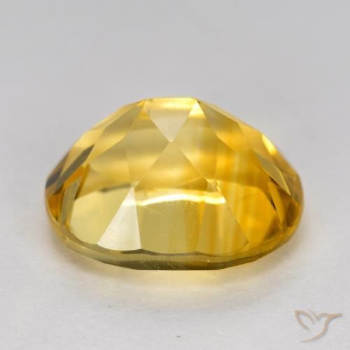 Citrino Dorado medio natural de 3.66 ct, Ovalada, VVS-VS