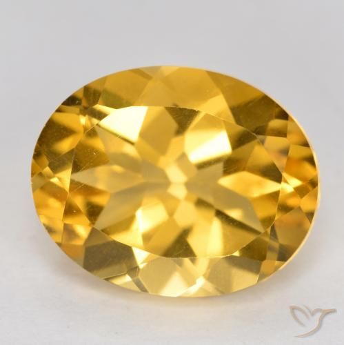 3.50ct Natural Naranja dorado intenso Citrino, Ovalada, VVS-VS
