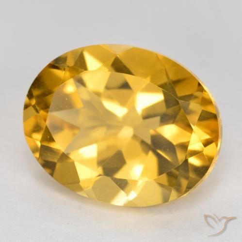 Citrino Naranja dorado intenso natural de 3.50 ct, Ovalada, VVS-VS