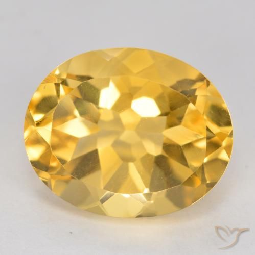 3.92ct Natural Dorado medio Citrino, Ovalada, VVS-VS