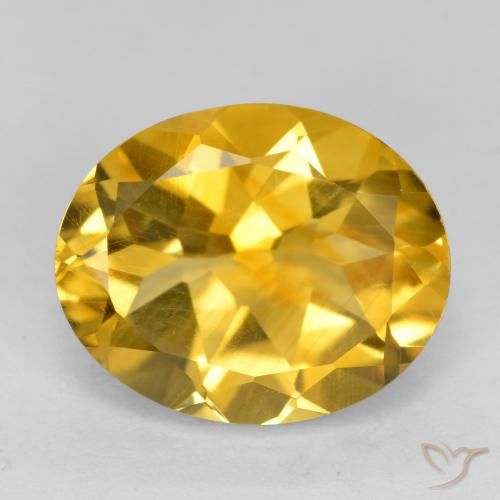 3.46ct Natural Naranja dorado Citrino, Ovalada, VVS-VS