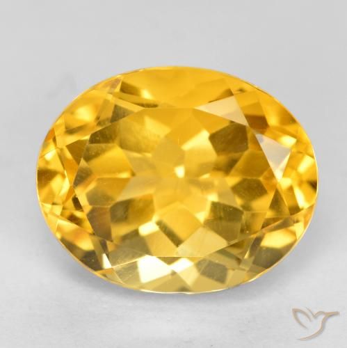 3.68ct Natural Dorado medio Citrino, Ovalada, VVS-VS