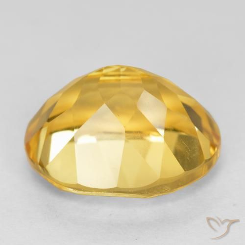 Citrino Dorado medio natural de 3.68 ct, Ovalada, VVS-VS