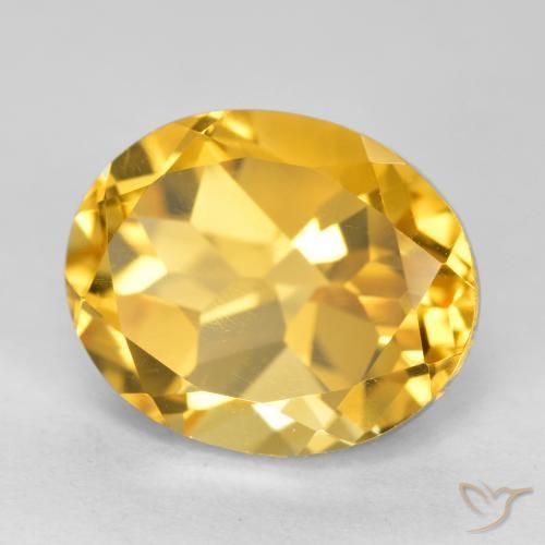 4.15ct Natural Dorado medio Citrino, Ovalada, VVS