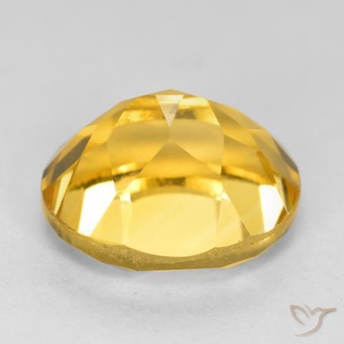 Citrino Dorado medio natural de 4.15 ct, Ovalada, VVS
