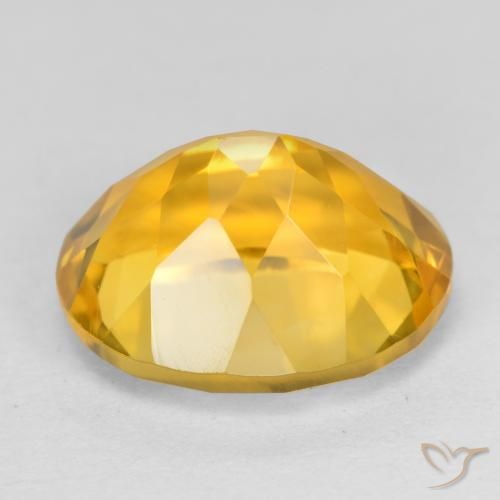 Citrino Dorado medio natural de 3.90 ct, Ovalada, VVS