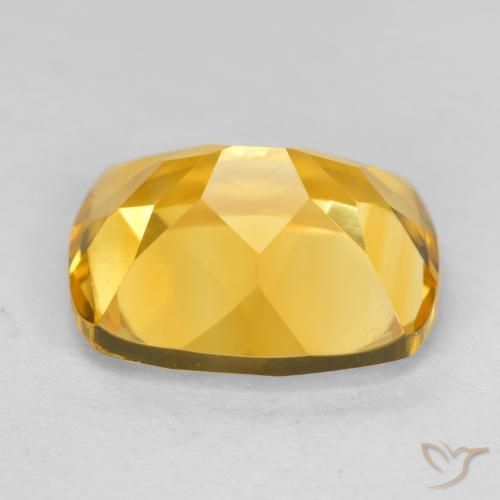 Citrino Naranja dorado natural de 3.66 ct, Forma Cojín, VVS-VS