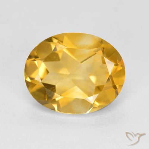 2.94ct Natural Dorado medio Citrino, Ovalada, VVS