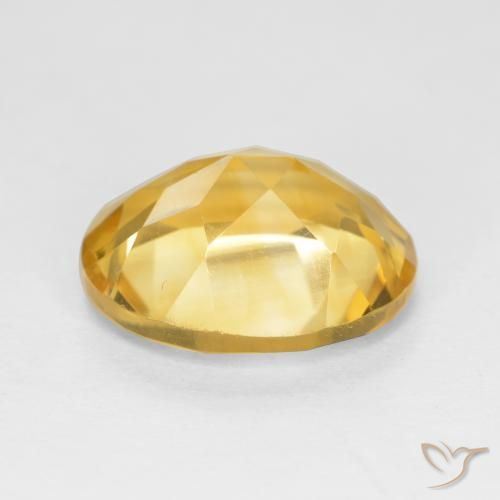 Citrino Dorado medio natural de 2.94 ct, Ovalada, VVS
