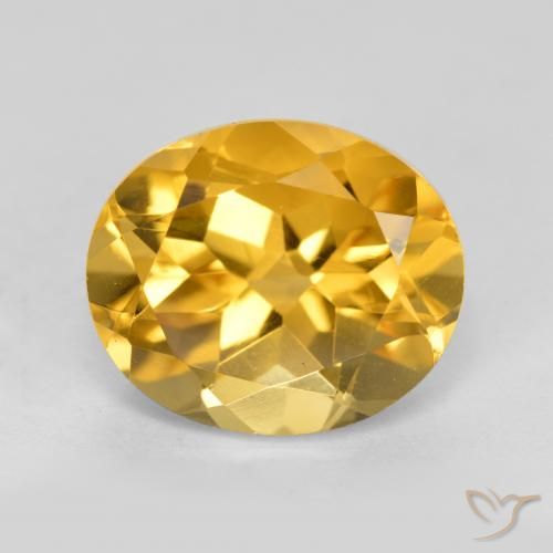 3.93ct Natural Naranja dorado Citrino, Ovalada, VVS
