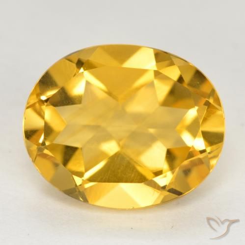 3.48ct Natural Dorado claro Citrino, Ovalada, VVS-VS