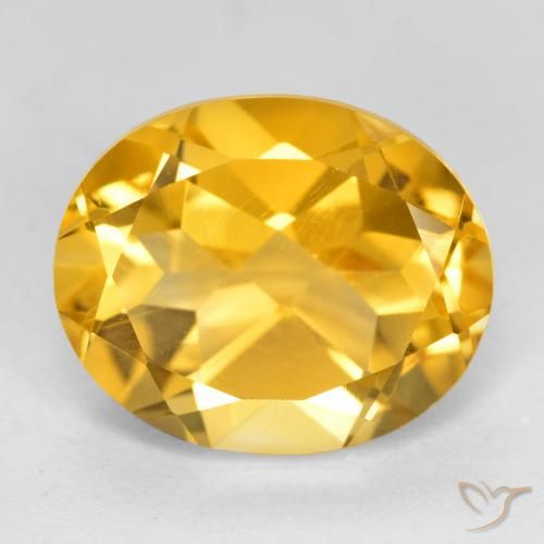 3.50ct Natural Dorado claro Citrino, Ovalada, VVS-VS