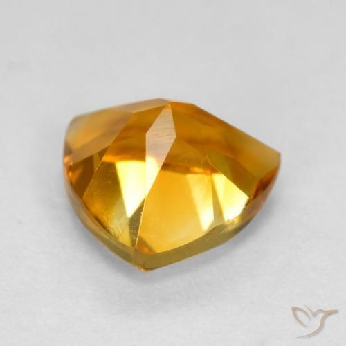 Citrino Dorado naranja intenso natural de 1.16 ct, Trillón, VVS-VS