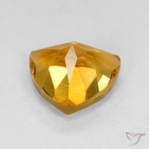 Citrino Dorado naranja oscuro natural de 1.11 ct, Trillón, VVS-VS