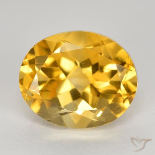 4.11ct Natural Naranja dorado Citrino, Ovalada, VVS-VS