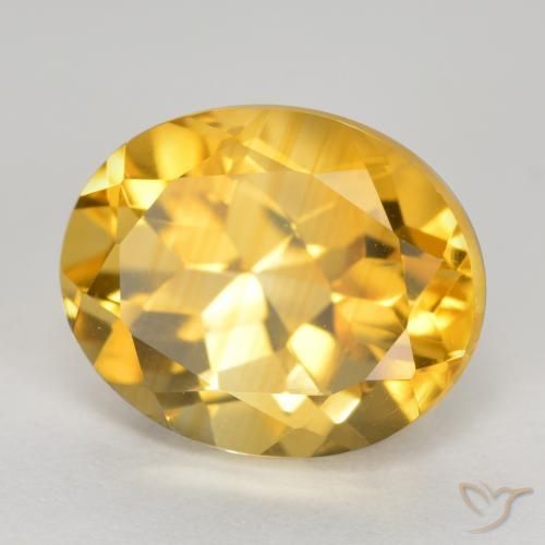 Citrino Naranja dorado natural de 4.11 ct, Ovalada, VVS-VS