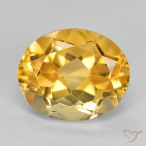 4.02ct Natural Dorado oscuro medio Citrino, Ovalada, VVS