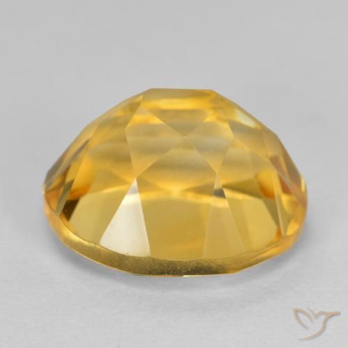 Citrino Dorado oscuro medio natural de 4.02 ct, Ovalada, VVS