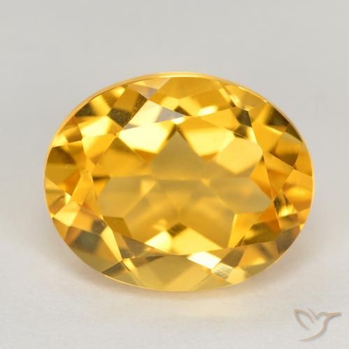 3.92ct Natural Naranja dorado Citrino, Ovalada, VVS-VS
