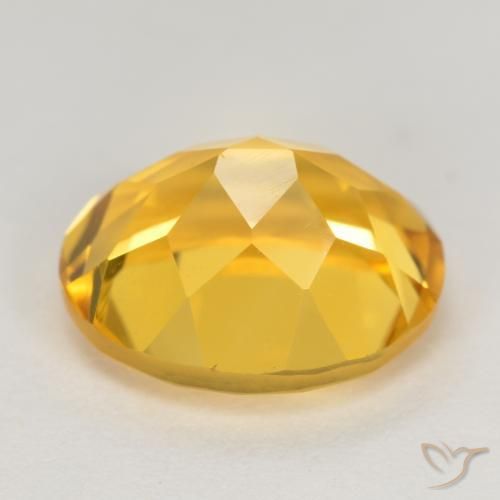 Citrino Naranja dorado natural de 3.92 ct, Ovalada, VVS-VS