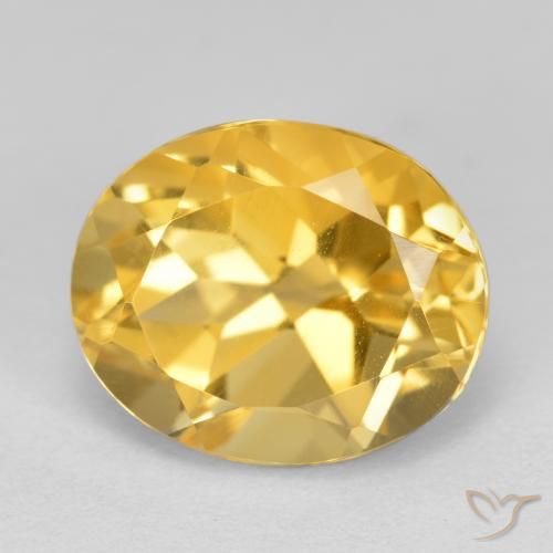 3.80ct Natural Dorado medio Citrino, Ovalada, VVS-VS