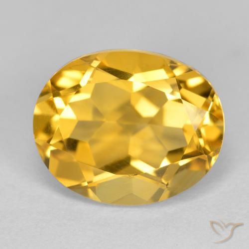 3.37ct Natural Naranja dorado Citrino, Ovalada, VVS-VS