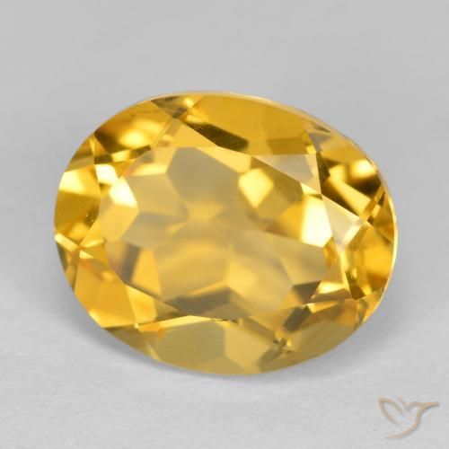 Citrino Naranja dorado natural de 3.37 ct, Ovalada, VVS-VS