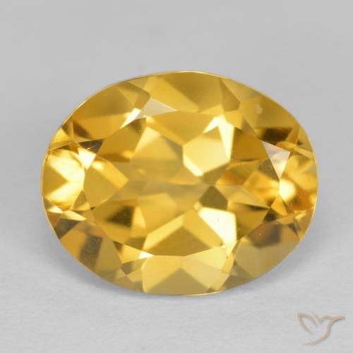 3.39ct Natural Dorado medio Citrino, Ovalada, VVS-VS