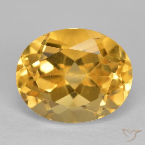 4.06ct Natural Naranja dorado intenso Citrino, Ovalada, VVS-VS