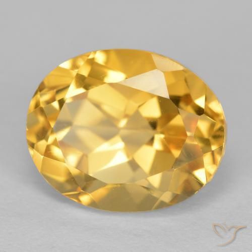 Citrino Naranja dorado intenso natural de 4.06 ct, Ovalada, VVS-VS