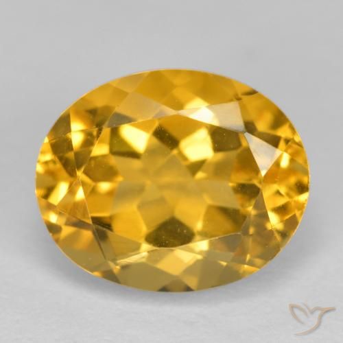 3.95ct Natural Dorado oscuro Citrino, Ovalada, VVS