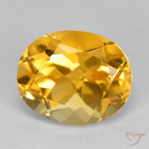 4.03ct Natural Dorado oscuro Citrino, Ovalada, VVS