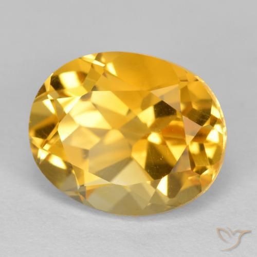 Citrino Dorado oscuro natural de 4.03 ct, Ovalada, VVS