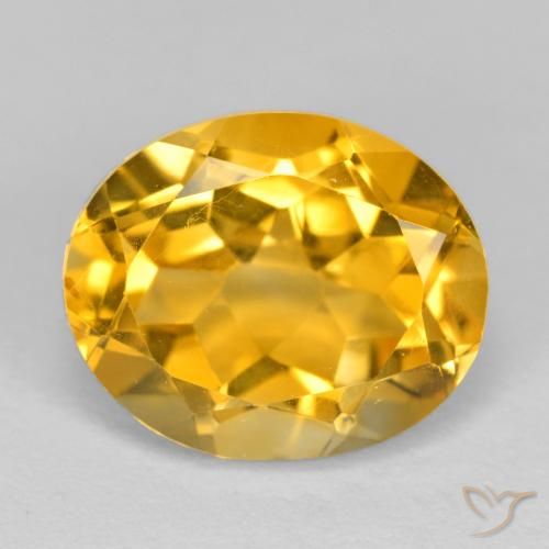 3.53ct Natural Dorado oscuro Citrino, Ovalada, VVS-VS