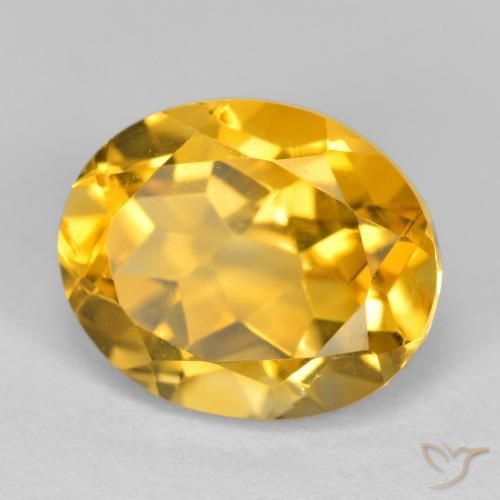 Citrino Dorado oscuro natural de 3.53 ct, Ovalada, VVS-VS