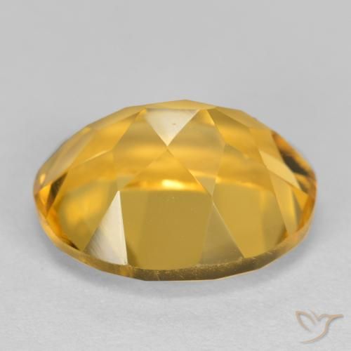 Citrino Dorado oscuro medio natural de 3.91 ct, Ovalada, VVS-VS