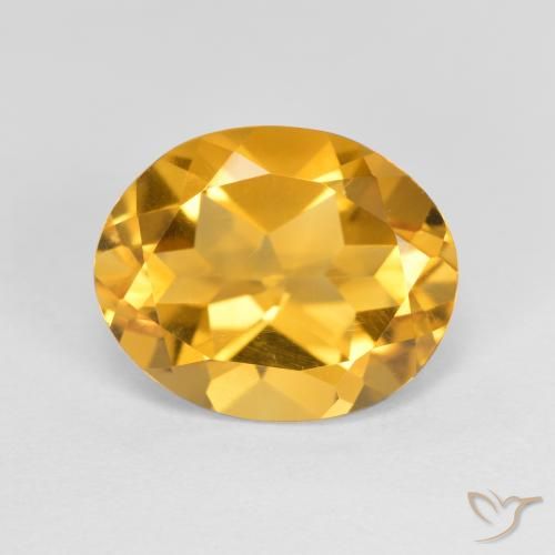 3.20ct Natural Naranja dorado intenso Citrino, Ovalada, VVS-VS