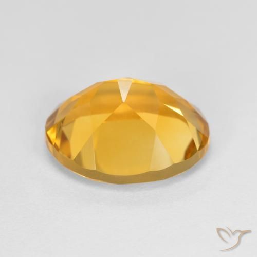 Citrino Naranja dorado intenso natural de 3.20 ct, Ovalada, VVS-VS