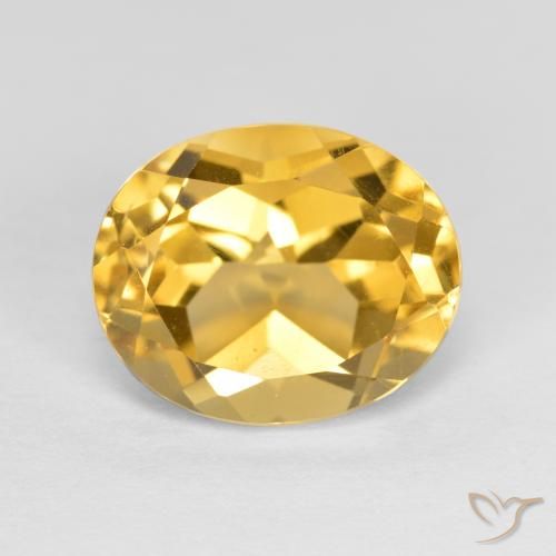 3.77ct Natural Naranja dorado Citrino, Ovalada, VVS-VS