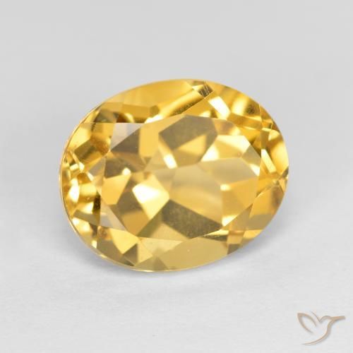 Citrino Naranja dorado natural de 3.77 ct, Ovalada, VVS-VS