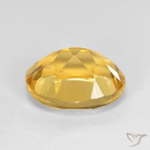 Citrino Dorado medio natural de 3.65 ct, Ovalada, VVS-VS