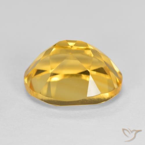 Citrino Dorado medio natural de 3.76 ct, Ovalada, VVS