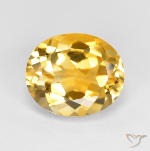 3.63ct Natural Dorado oscuro medio Citrino, Ovalada, VVS